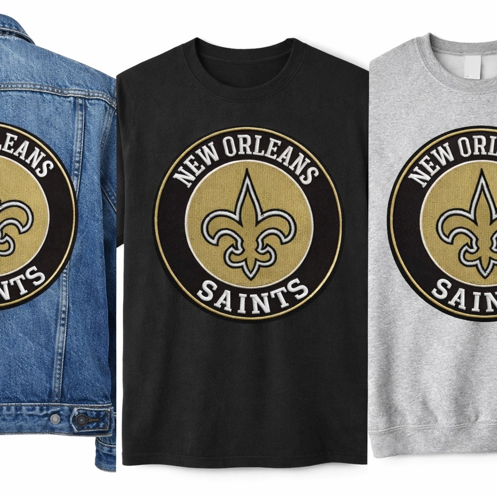 Gildan Black and Gray New Orleans Saints Crewneck Sweater